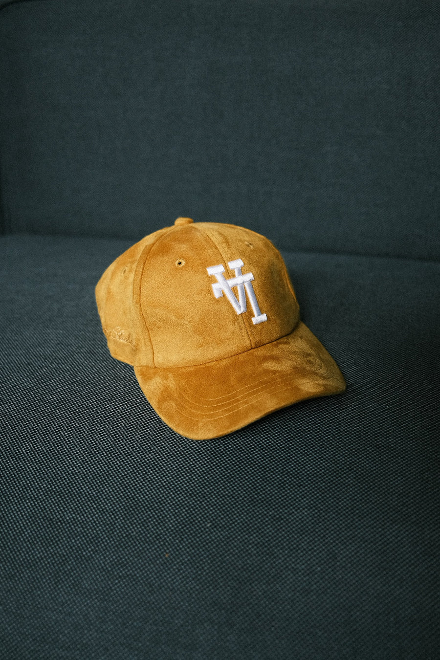 Uniform LA Gold Stamp Suede Strap-back  (Mustard)