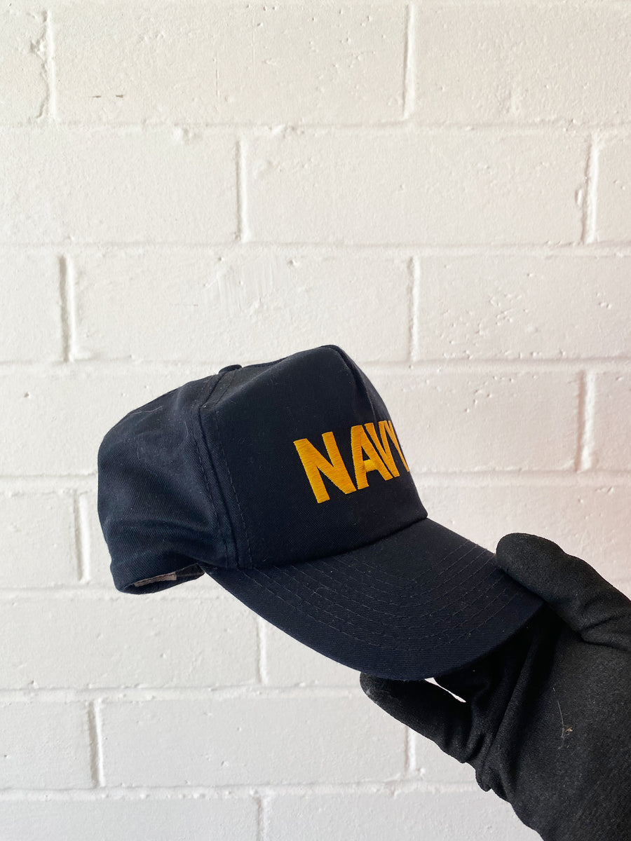 VINTAGE NAVY 5 PANEL HAT (MADE IN USA)