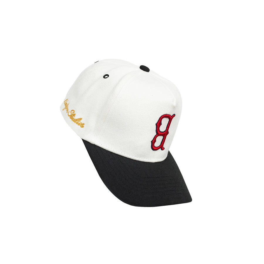 Red Sox Essential 5 Panel Snapback (Cream/Black)