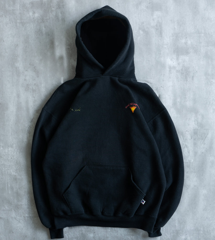 RUSSELL (MADE IN USA) BLACK HOODIE (LARGE)