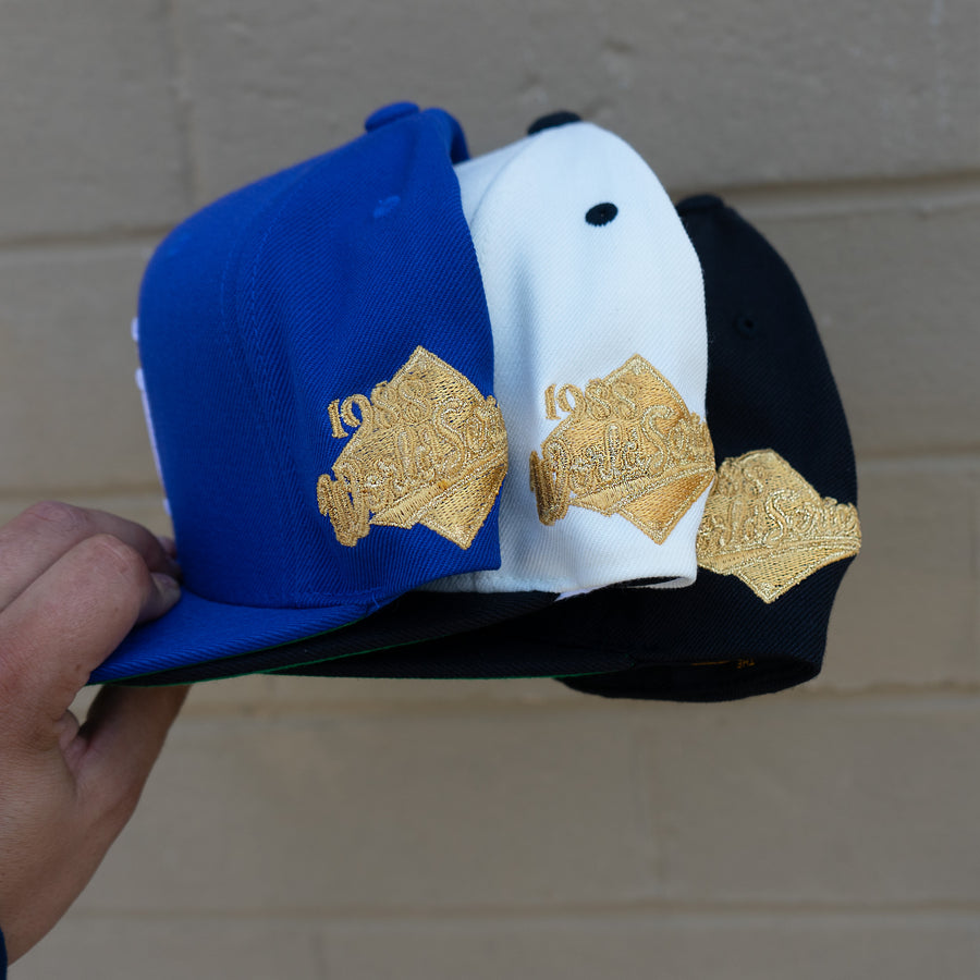 LA World Series 1988 Gold Stamp Snapback (Pink/Cream/Black)