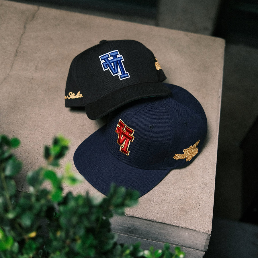 LA World Series 1981 Gold Stamp Snapback (Navy/Gold/Red)