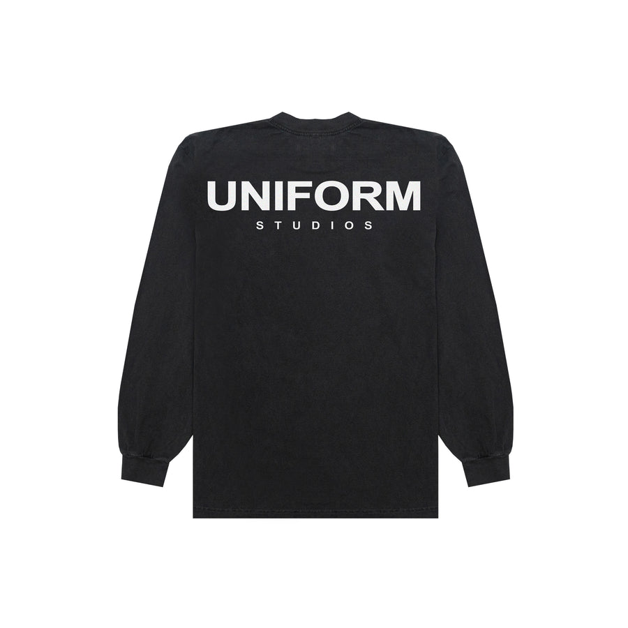 Uniform Studios Logo Long Sleeve (Washed Black)