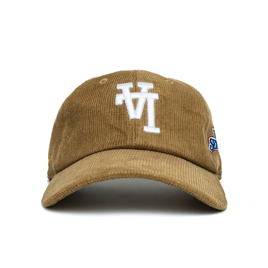LA World Series Corduroy 5 Panel Strap Back (Khaki)