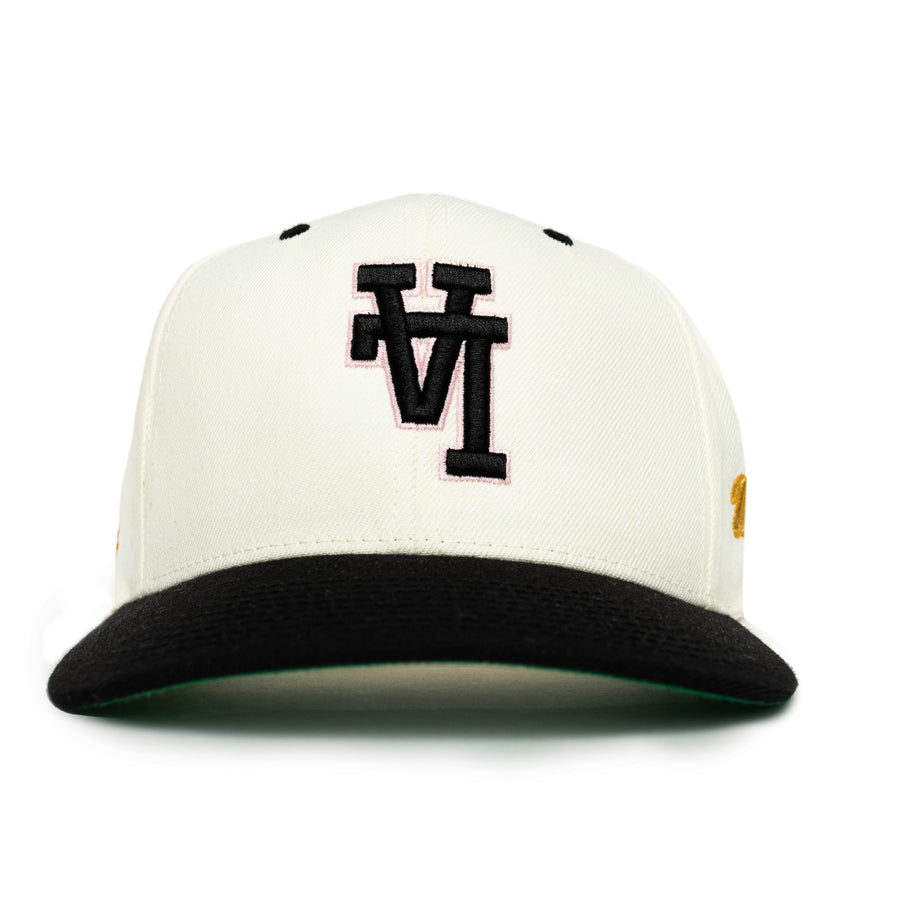 LA World Series 1988 Gold Stamp Snapback (Pink/Cream/Black)