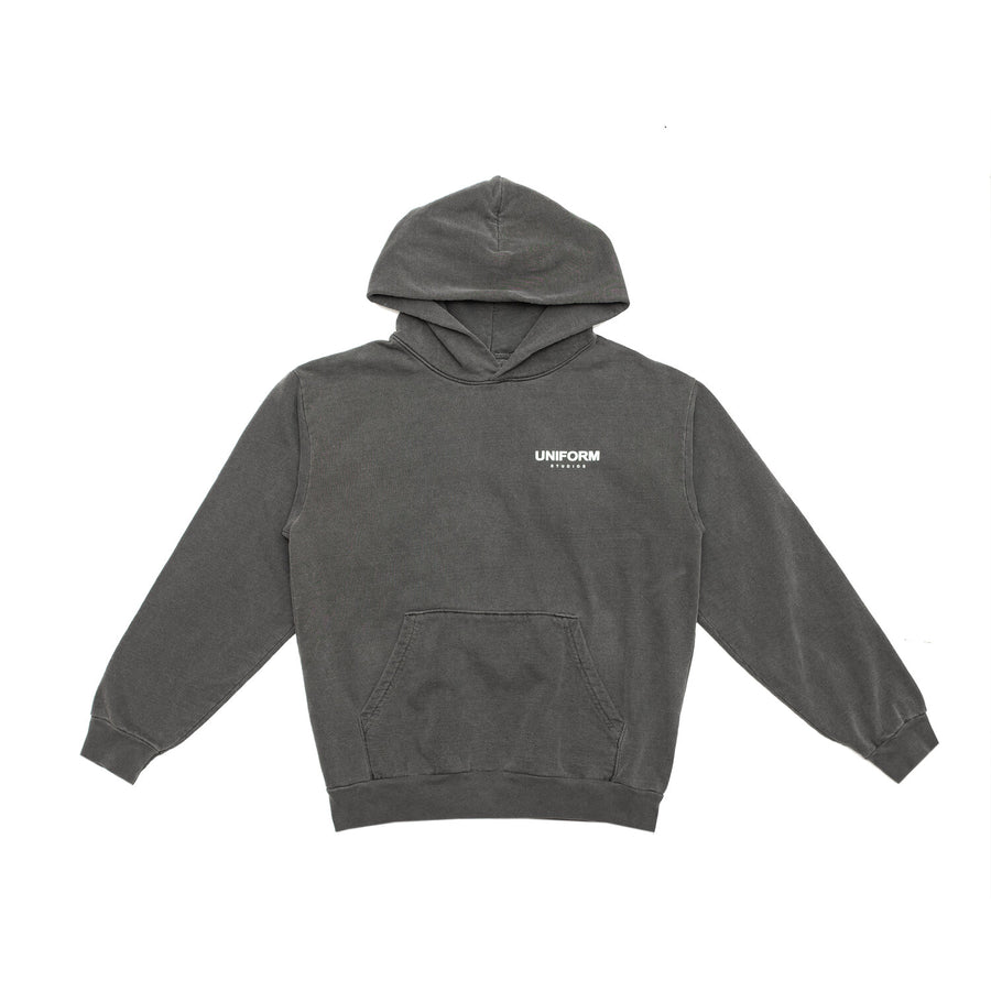 Uniform Studios Logo Fleece Hoodie  (Pigment Black)