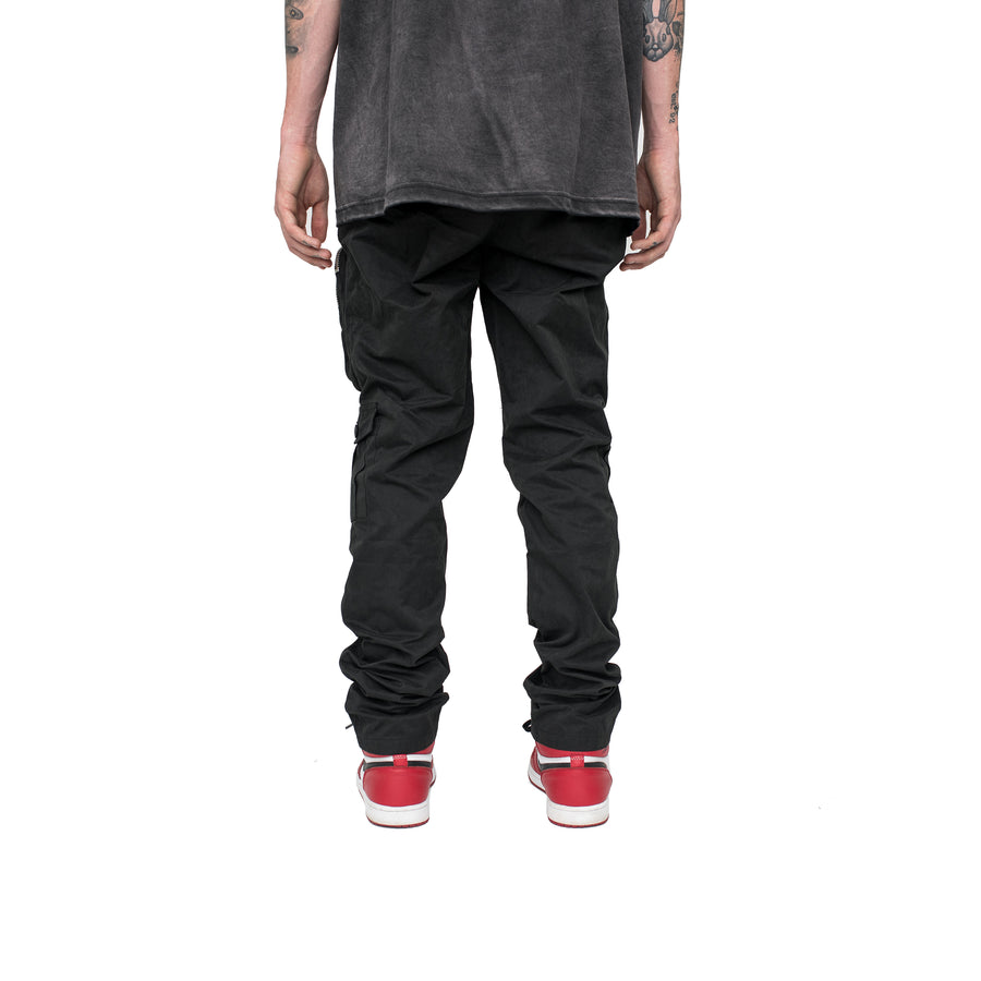 Double Pouch Utility Cargo Pant in Black