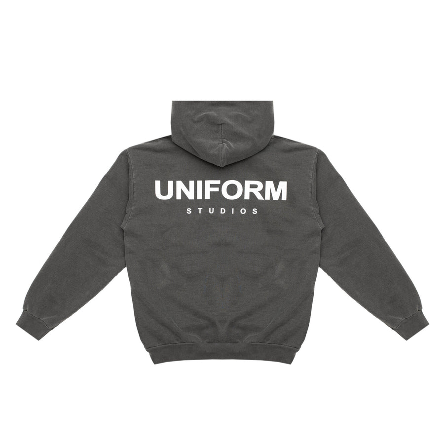 Uniform Studios Logo Fleece Hoodie  (Pigment Black)
