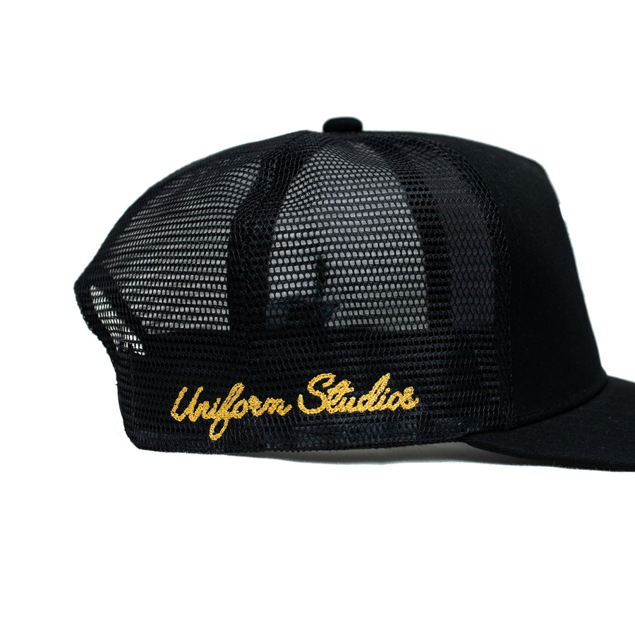 NY Trucker Snapback (Black/Black)