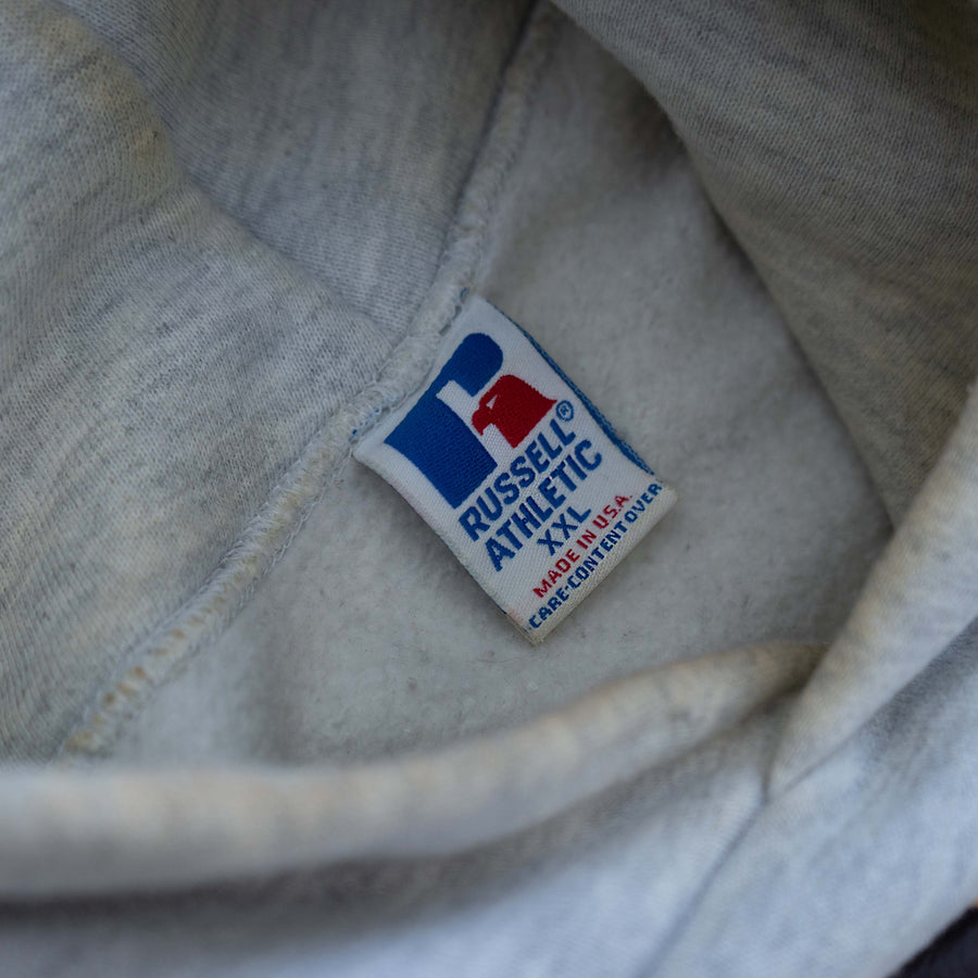 1990'S RUSSELL COLLEGIATE HOODIE HEATHER GREY (2XL)