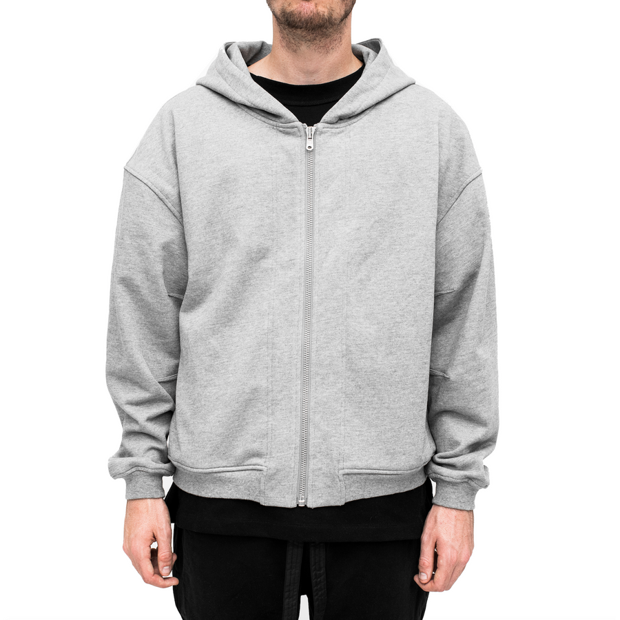 Uniform French Terry Zip Up Hoodies (Heather Grey)