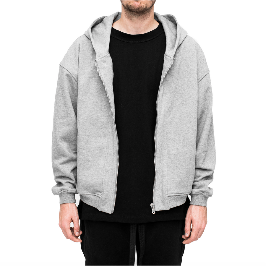 Uniform French Terry Zip Up Hoodies (Heather Grey)