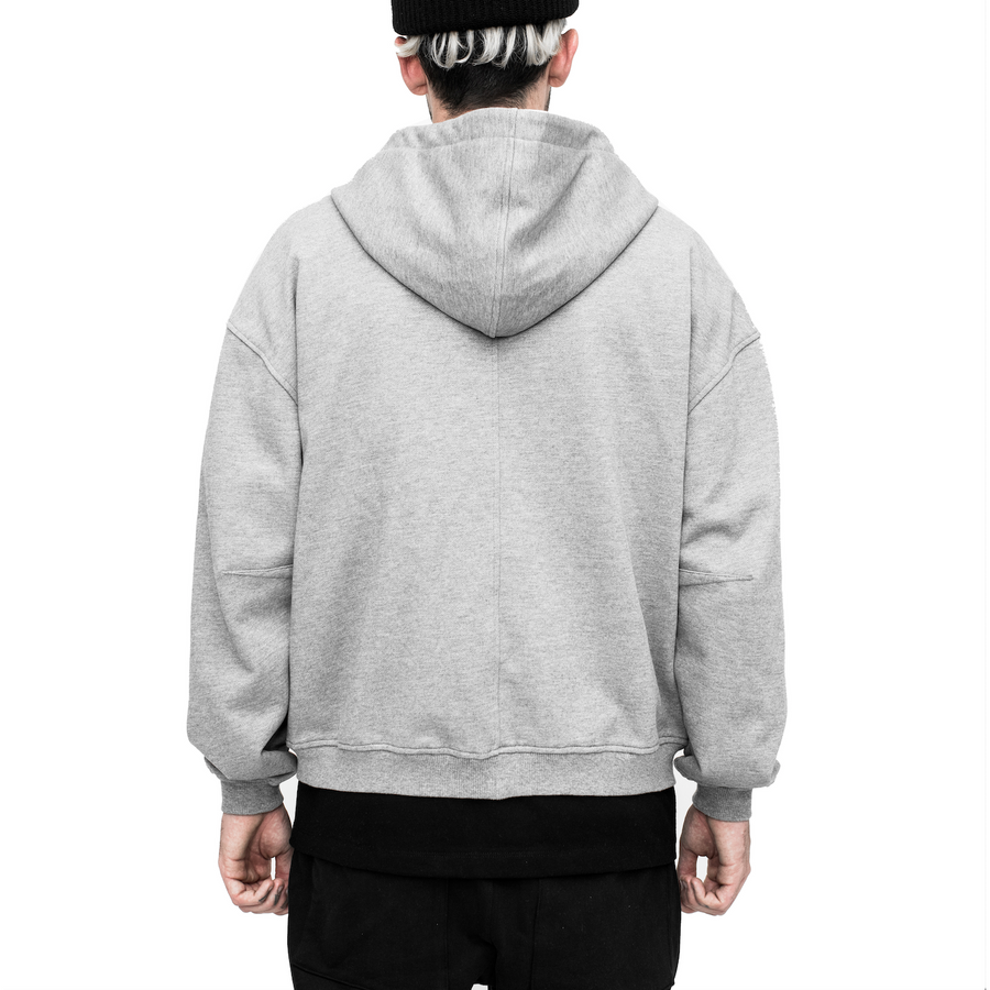 Uniform French Terry Zip Up Hoodies (Heather Grey)