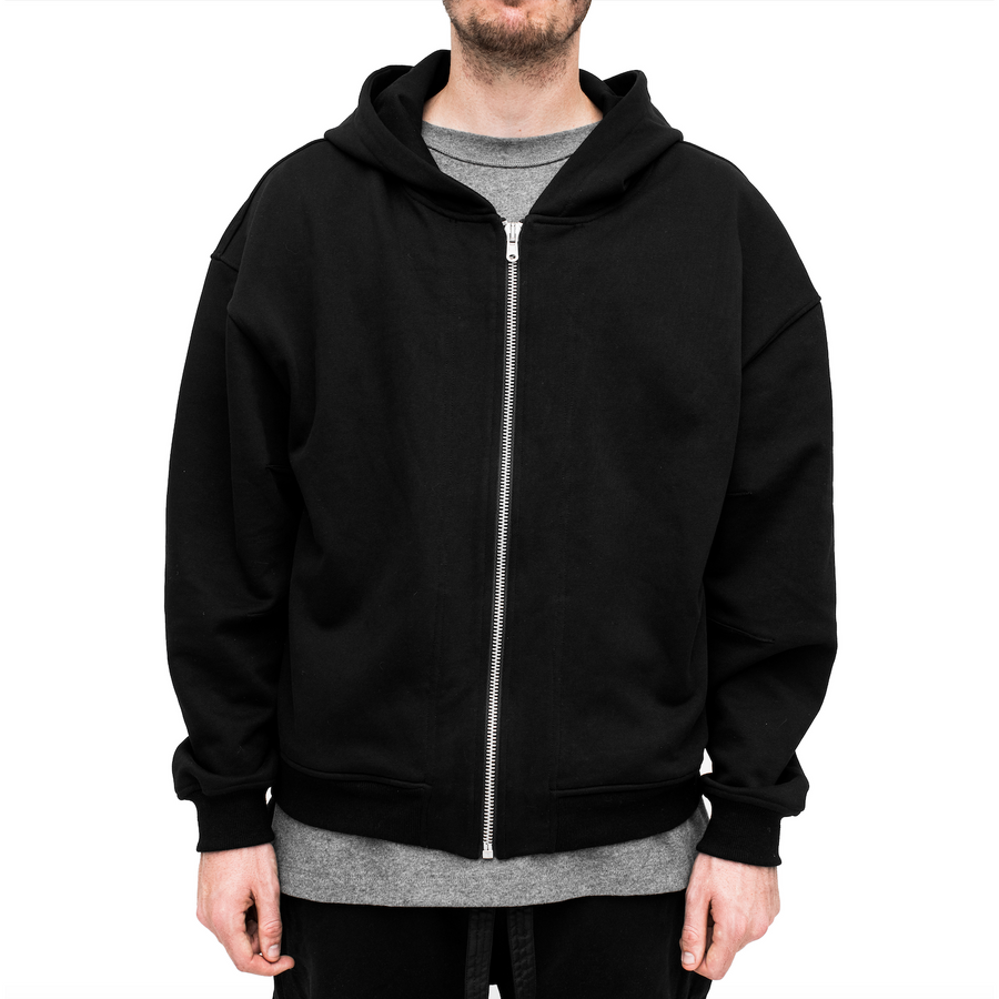 Uniform French Terry Zip Up Hoodies (Black)