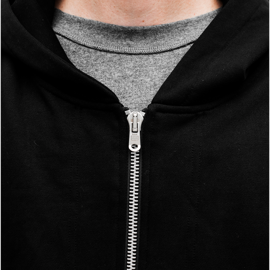 Uniform French Terry Zip Up Hoodies (Black)