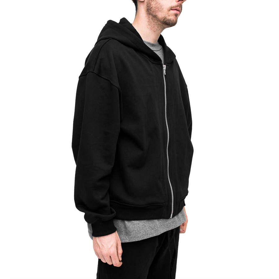 Uniform French Terry Zip Up Hoodies (Black)