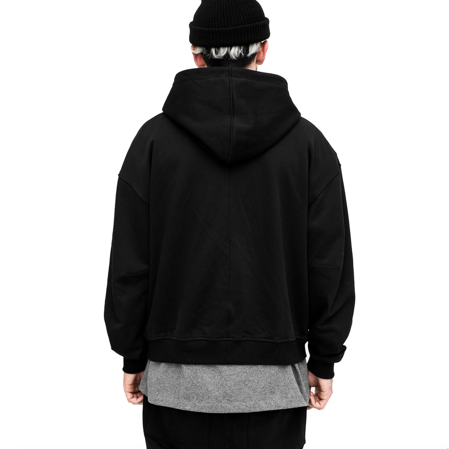 Uniform French Terry Zip Up Hoodies (Black)