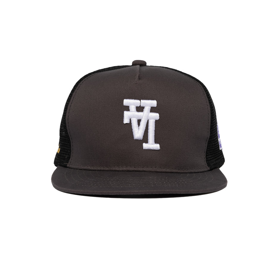 LA X Monogram Trucker Hat (Grey/Black)