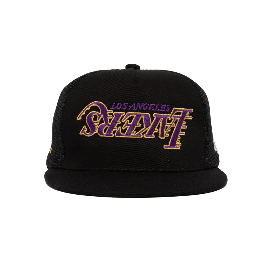Lakers Trucker Snapback (Black/Black)