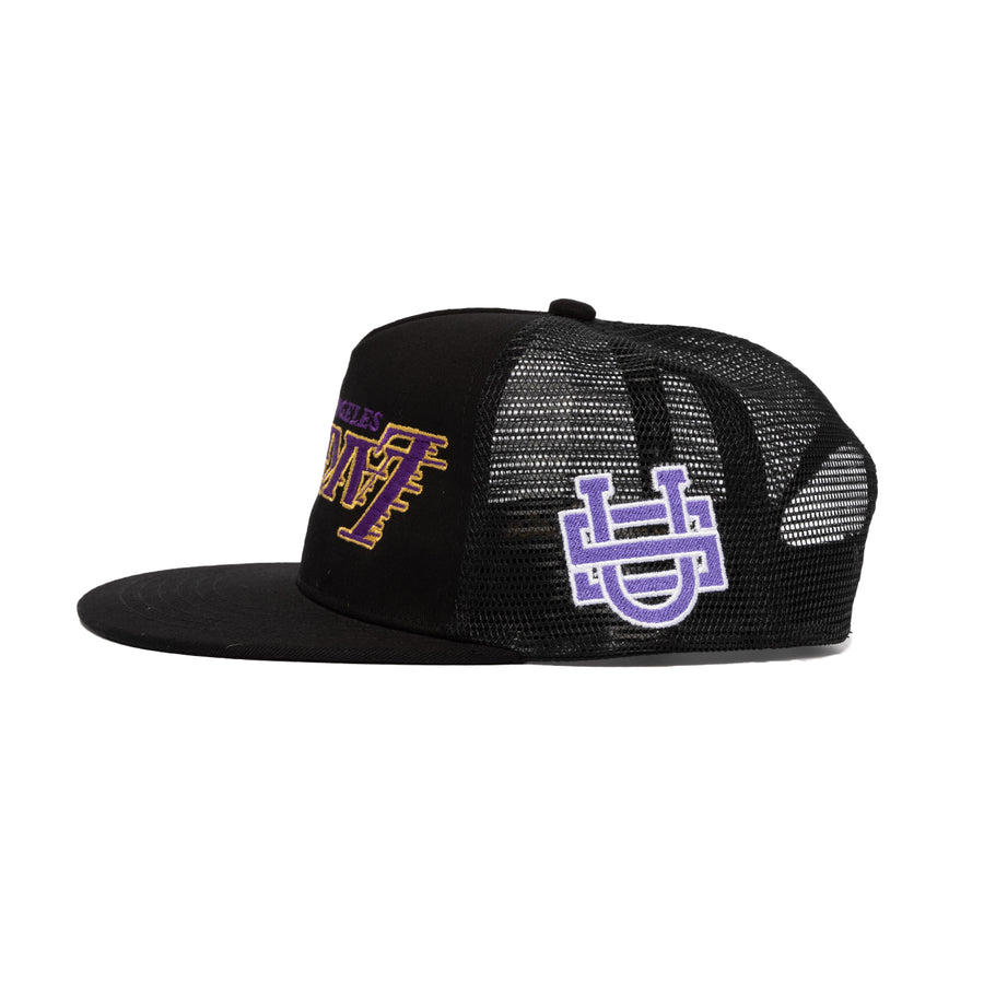 Lakers Trucker Snapback (Black/Black)