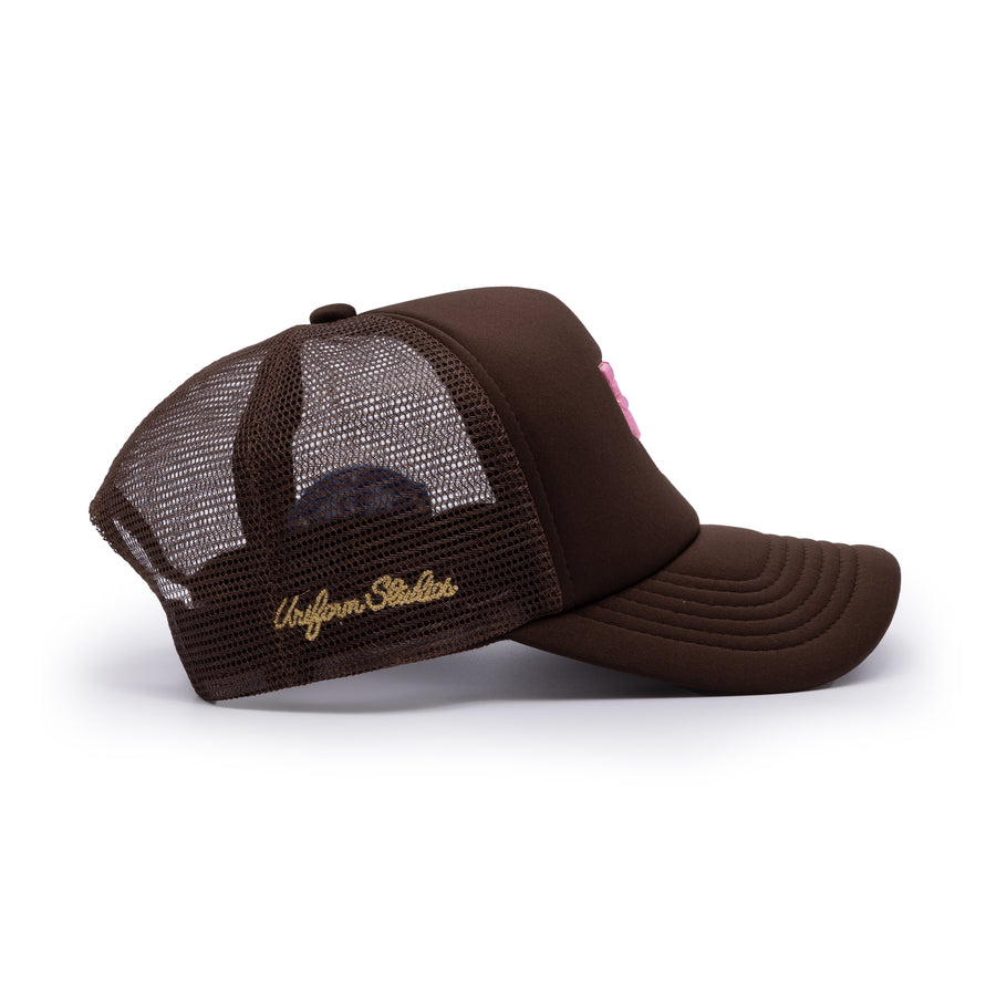 Uniform LA 50 Year Anniversary Foam Trucker Brown Pink UNIFORM STUDIOS uniform-la-50-year-anniversary-foam-trucker-brown-pink-uniform-studios