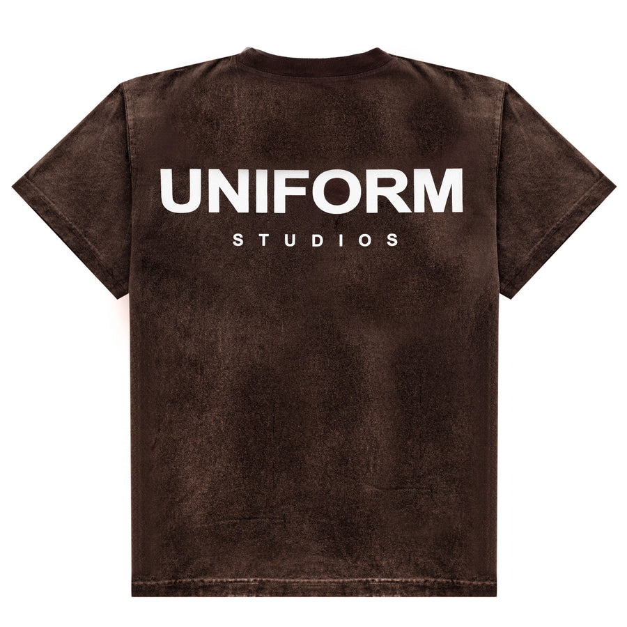 Uniform Studios Logo Tee (Aged Chocolate Brown)