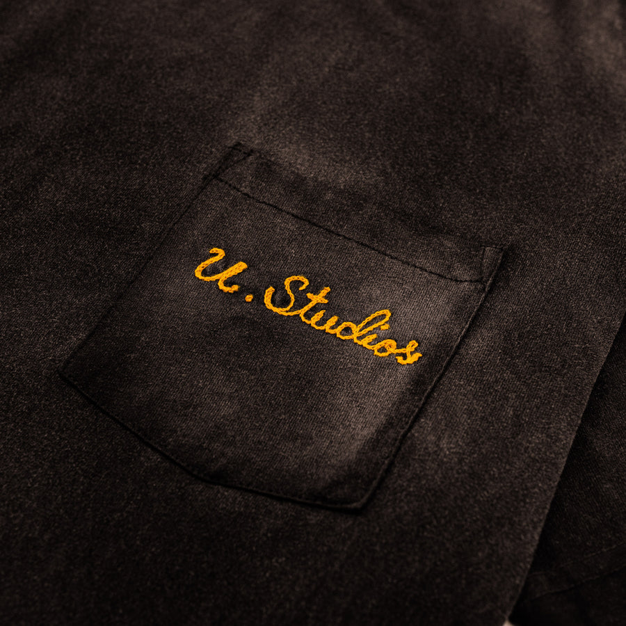 Uniform Chain Stitch Pocket Tee (Aged Brown)