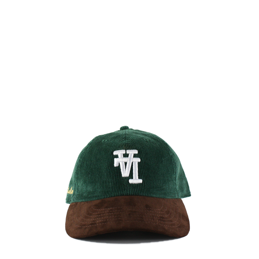 LA Corduroy Two Tone Cap (Forest Green/Brown)