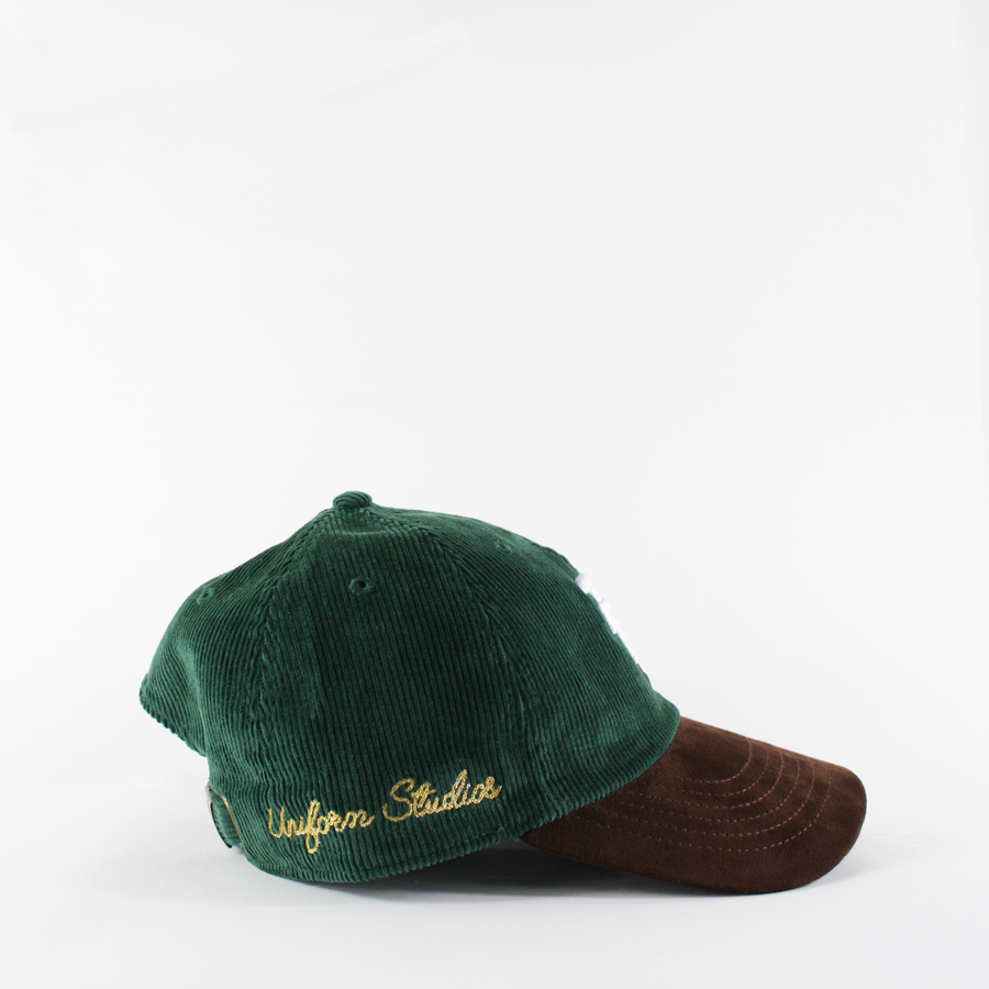 LA Corduroy Two Tone Cap (Forest Green/Brown)