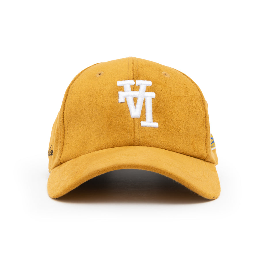 Uniform LA Gold Stamp Suede Strap-back  (Mustard)