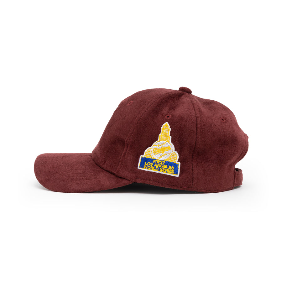 World Series LA Suede Strap-back  (Burgundy)