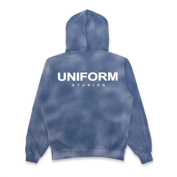 Uniform Studios Logo Fleece Hoodie  (Light Denim)