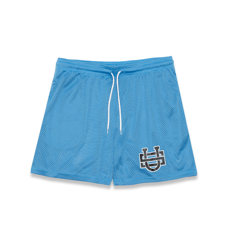 Uniform Studios Monogram Mesh Shorts (Light Blue/Black))