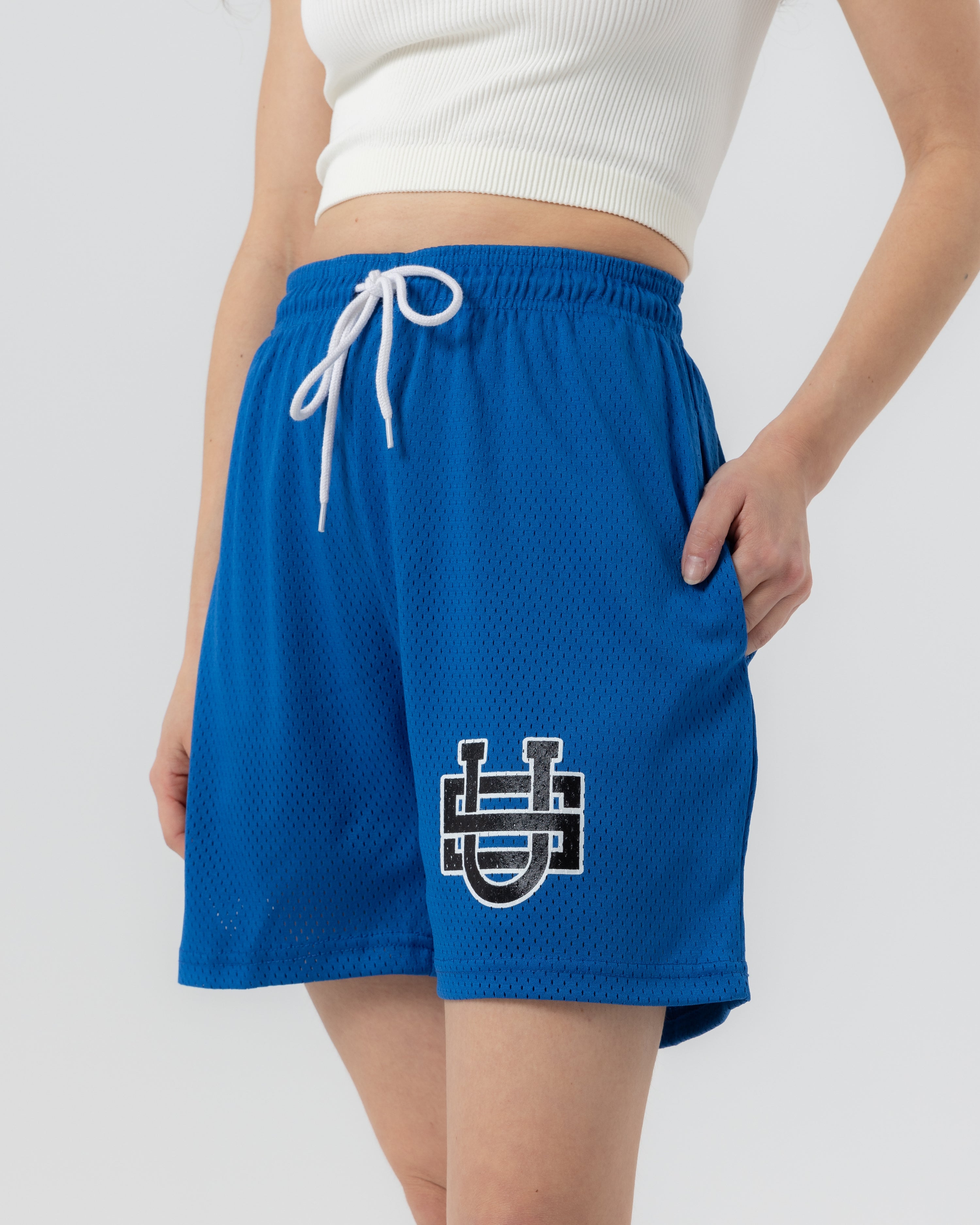 Uniform Studios Monogram Mesh Shorts (Royal/Black) UNIFORM STUDIOS