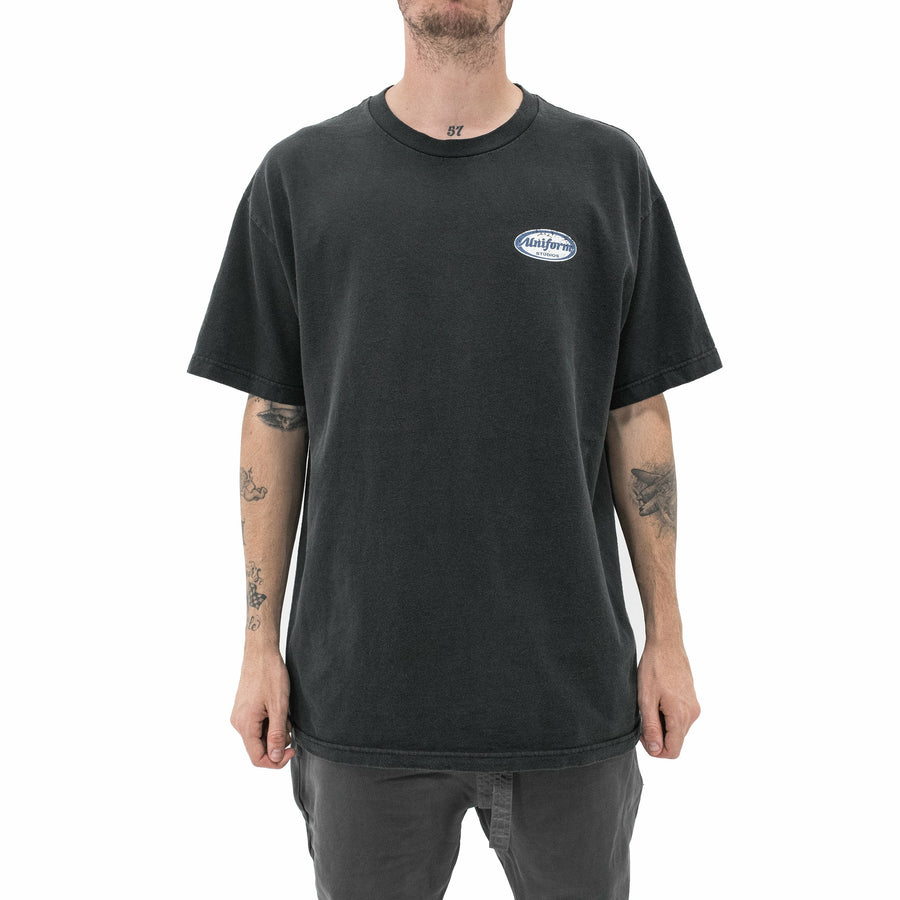 Uniform Moto Vintage Tee (Washed Black)