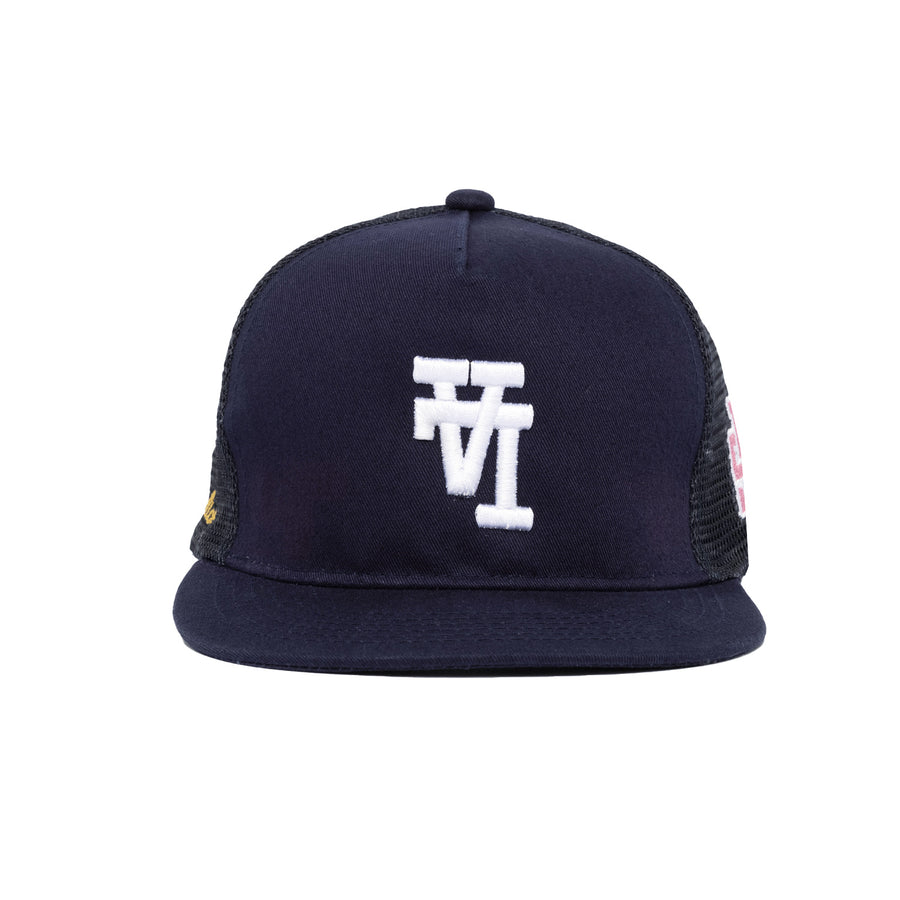 LA X Monogram Trucker Hat (Navy/Navy)