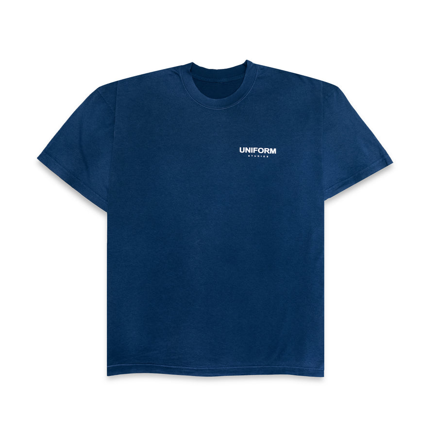Uniform Studios Logo Tee (Washed Denim)