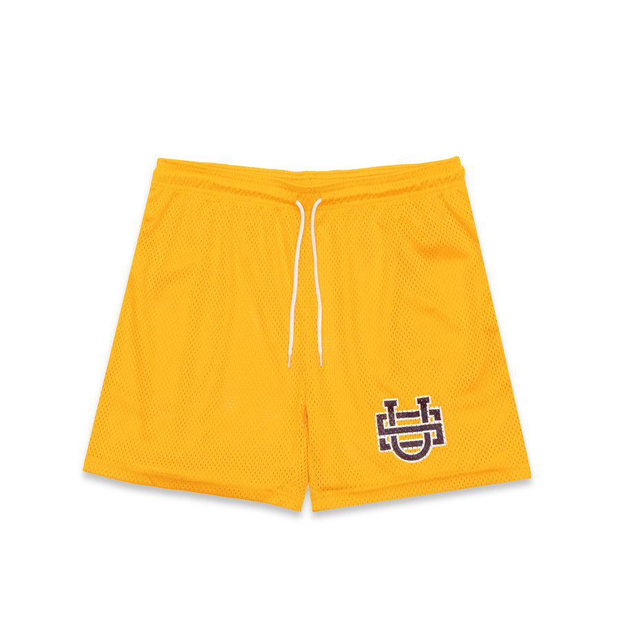 Uniform Studios Monogram Mesh Shorts (Varsity Gold/Purple)