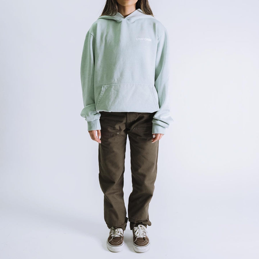 Uniform Studios Logo Fleece Hoodie  (Sage Green)