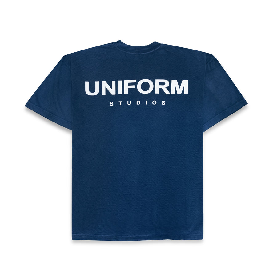 Uniform Studios Logo Tee (Washed Denim)