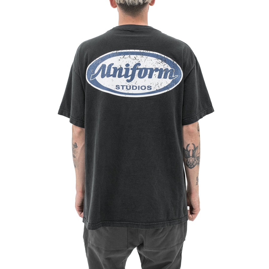 Uniform Moto Vintage Tee (Washed Black)