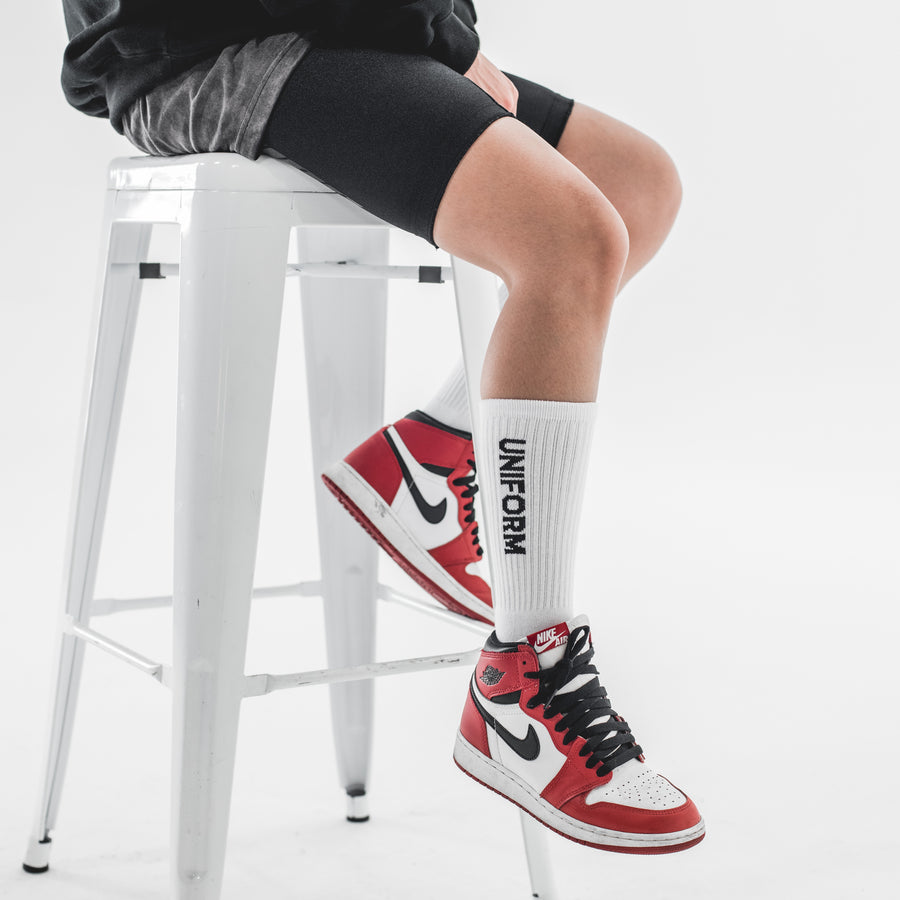 Uniform Studios Logo Socks in White