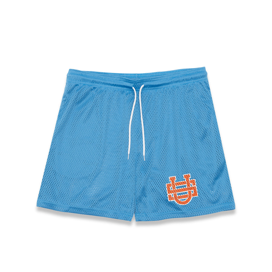 Uniform Studios Monogram Mesh Shorts (Light Blue/Orange)