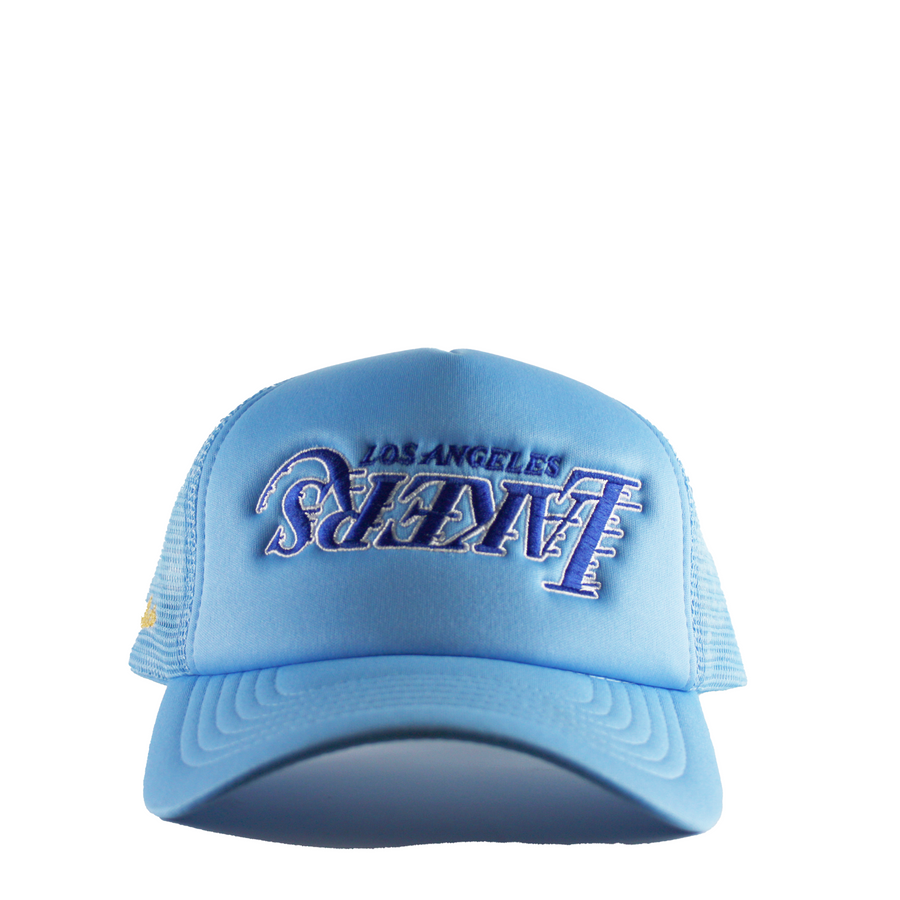 Lakers Foam Trucker Snapback (Baby Blue)