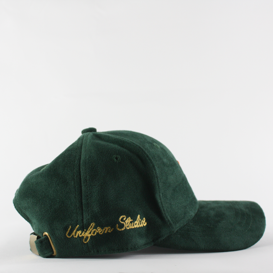 Uniform Mets Suede Strap-back (Forest Green)