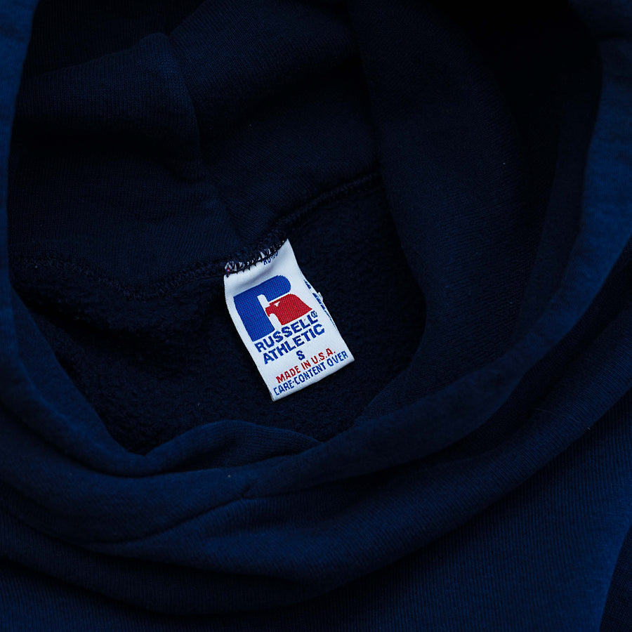 VINTAGE RUSSELL NAVY HOODIE (SMALL)