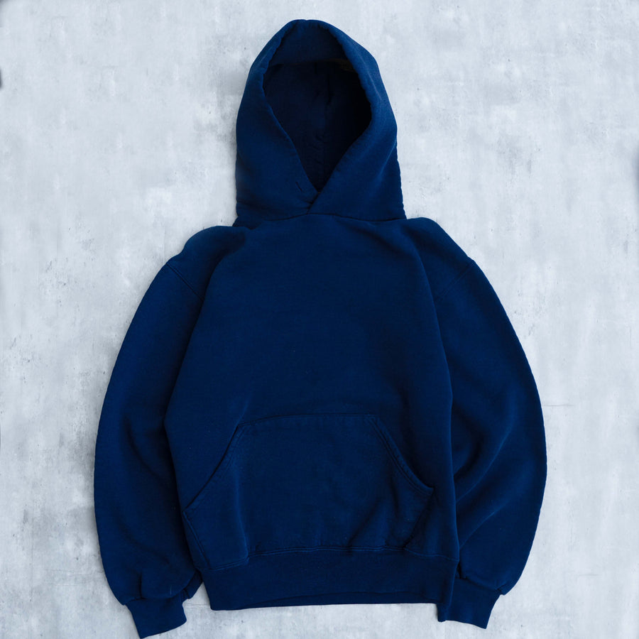 VINTAGE RUSSELL NAVY HOODIE (SMALL)