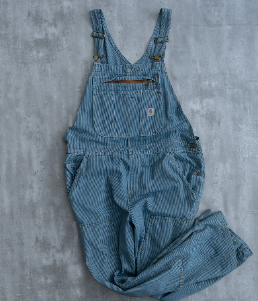 CARHARTT MENS BIB OVERALLS CANVAS DOUBLE KNEE CARPENTER (XL)