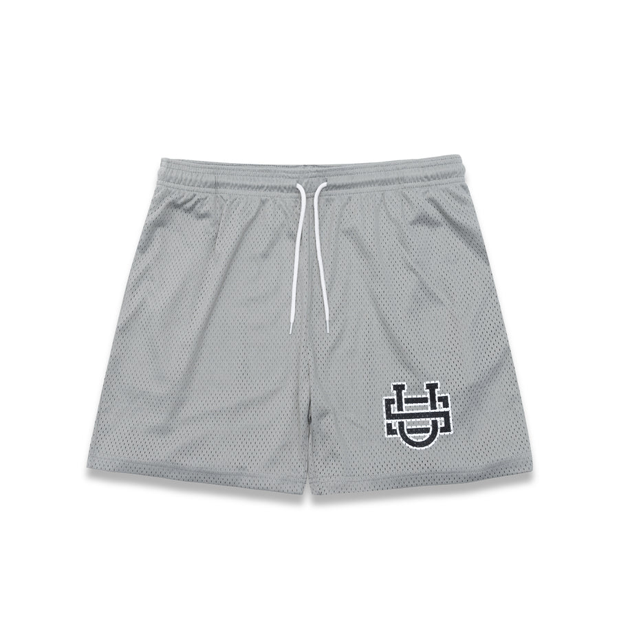 Uniform Studios Monogram Mesh Shorts (Silver)