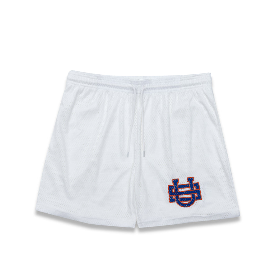 Uniform Studios Monogram Mesh Shorts (White)